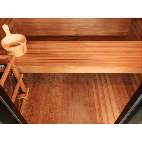 Sunray Saunas Sunray Cayman 4-Person Double Bench Outdoor Traditional Sauna