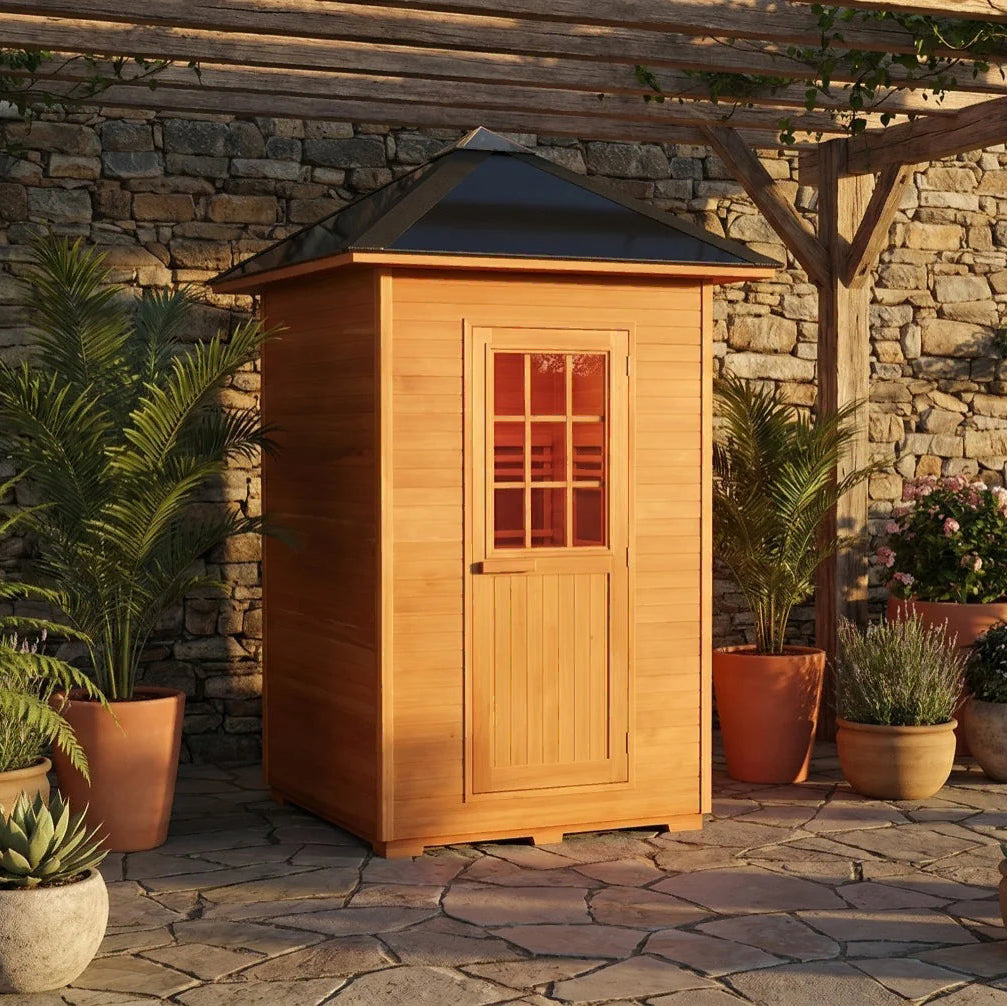 Sunray Saunas Sunray Eagle 2 Person Outdoor Traditional Sauna