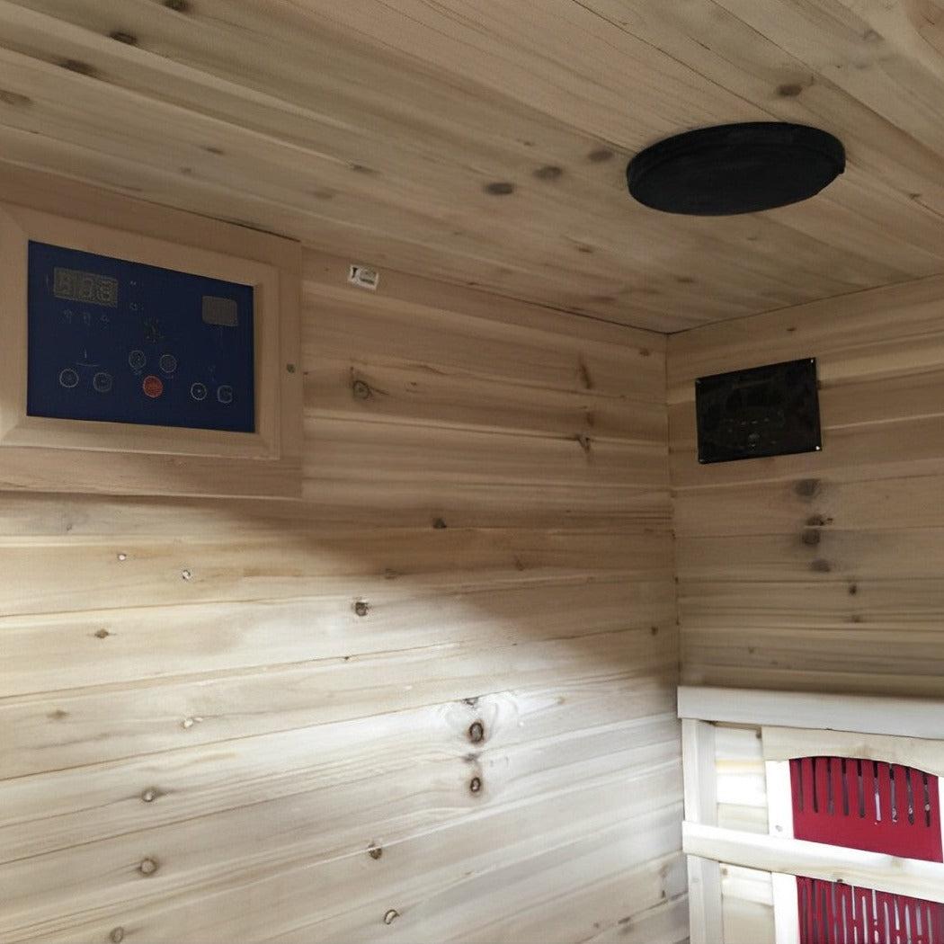 Sunray Saunas Sunray Roslyn 4-Person Indoor Infrared Cedar Sauna