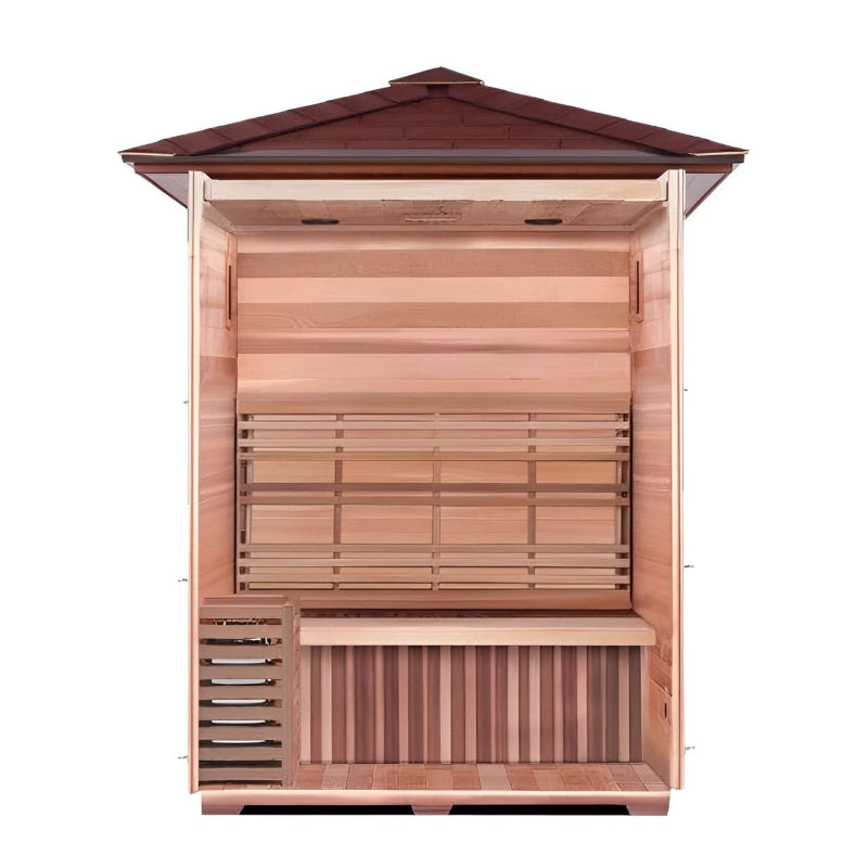 Sunray Saunas Sunray Waverly 3-Person Outdoor Traditional Sauna in frontview
