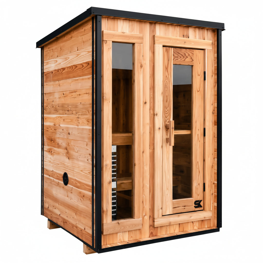 Sweat Kingdom Saunas Sweat Kingdom The Ridge 2 Person Outdoor Traditional Sauna