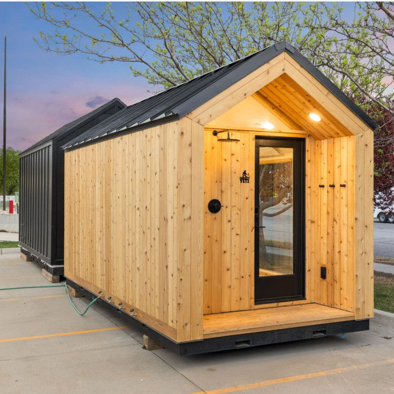 Sweaty Yeti Sauna Plus 6-8 Person Outdoor Sauna & Barrel Cold Plunge Cabin
