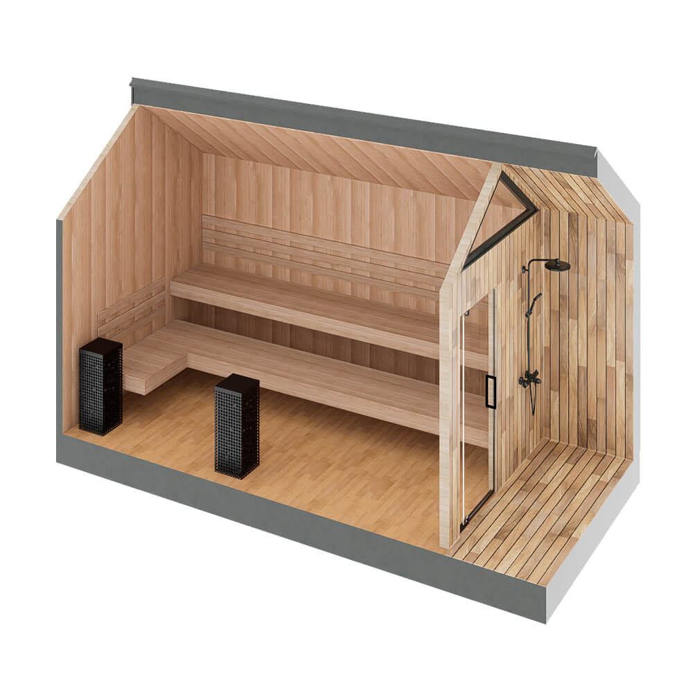 Sweaty Yeti Saunas Sweaty Yeti Sauna Max 8-12 Person Outdoor Traditional Sauna Cabin