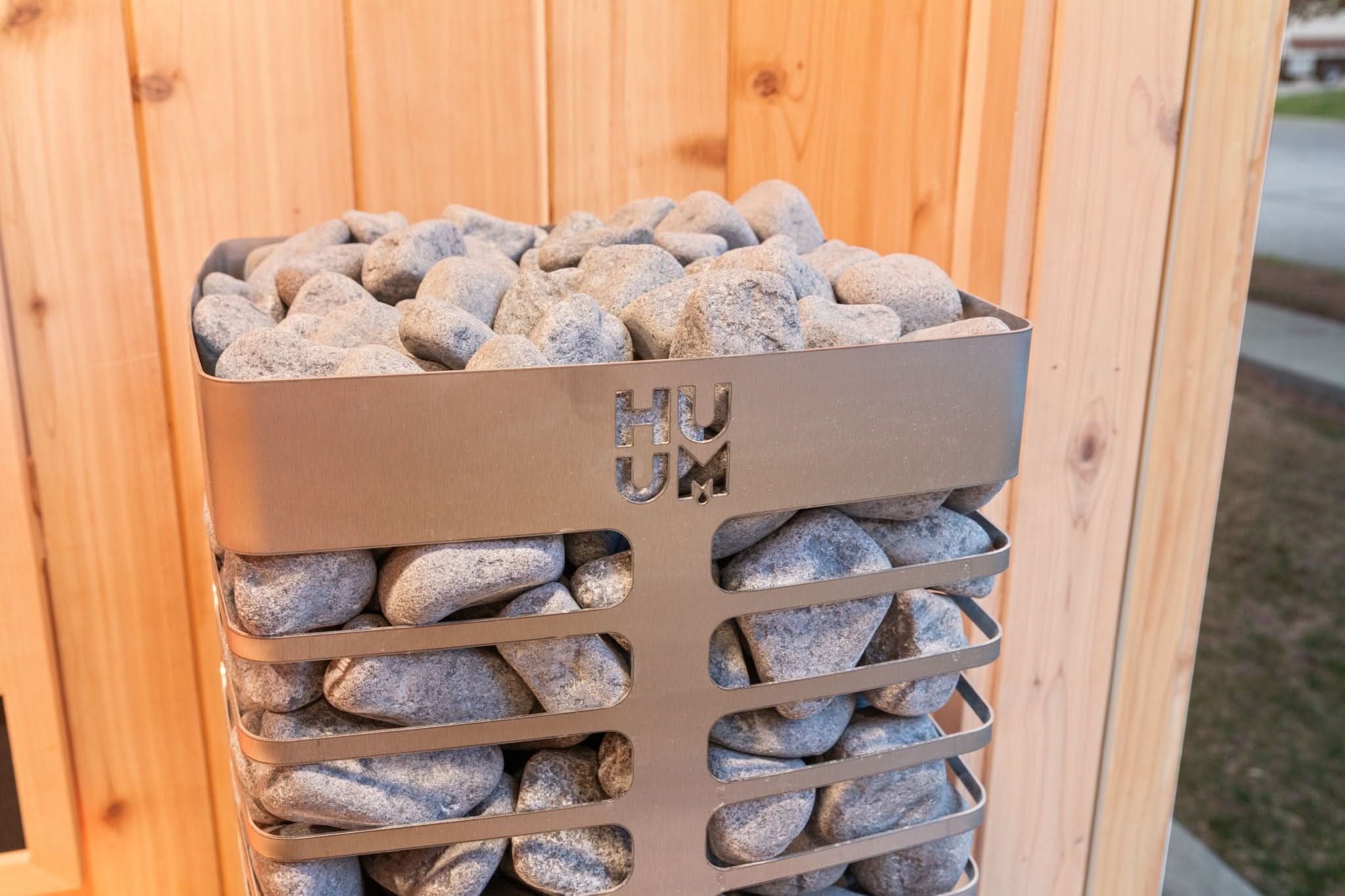 Sweaty Yeti 4-6 Person Outdoor Sauna & Cold Plunge Cabin with heater and stones.