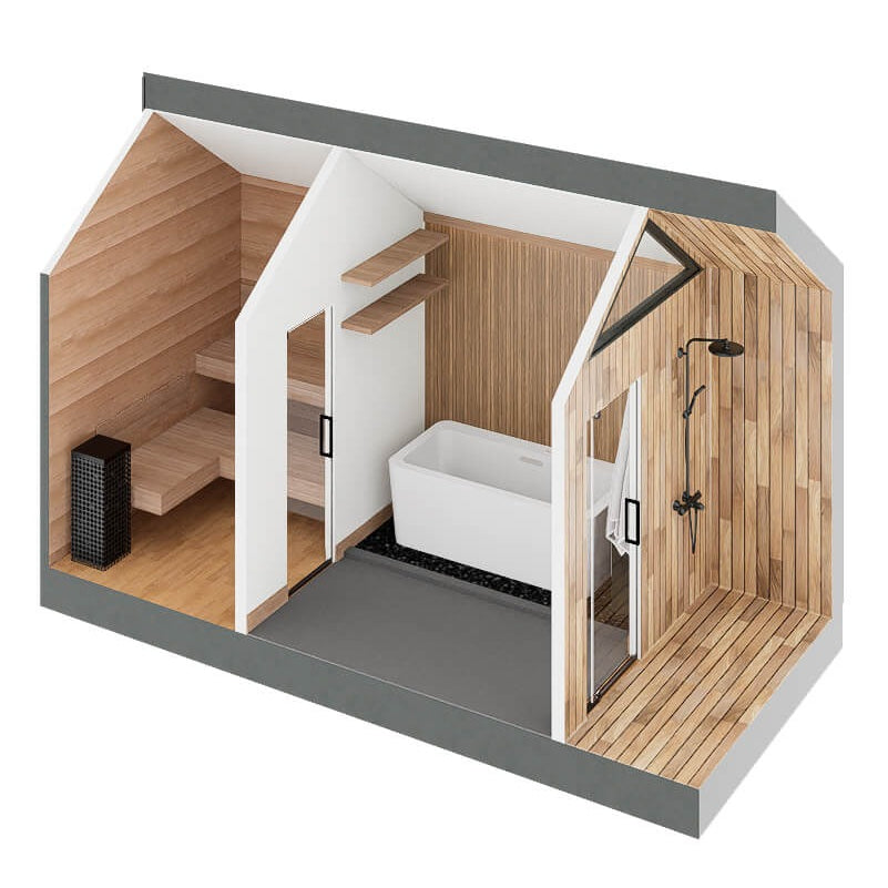 Sweaty Yeti Saunas Sweaty Yeti 4-6 Person Outdoor Sauna & Cold Plunge Cabin