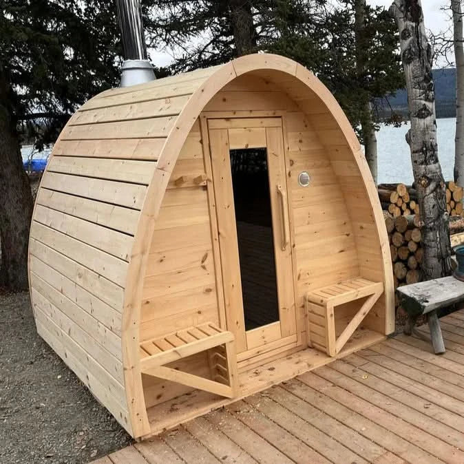 True North Saunas Saunas True North Canadian Made 4-8 Person Outdoor Traditional Large Pod Sauna