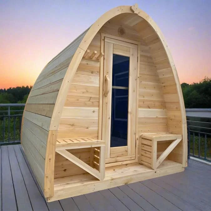 True North Saunas Saunas True North Canadian Made 4-8 Person Outdoor Traditional Tiny Pod Sauna
