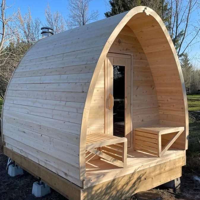 True North Saunas Saunas True North Canadian Made 4-8 Person Outdoor Traditional Large Pod Sauna