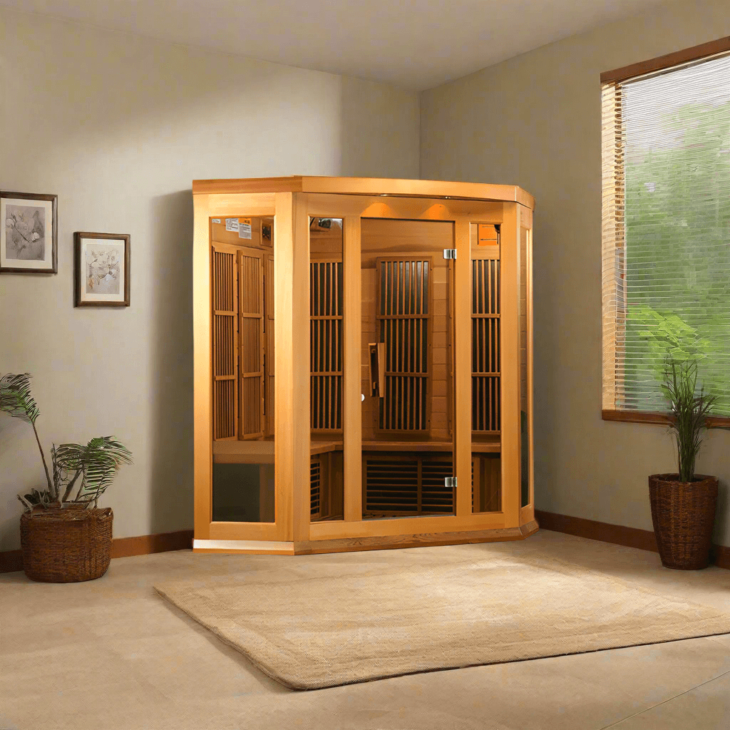 Golden Designs Saunas Golden Designs Maxxus 3 Person Low EMF FAR IR Sauna (MX-K356-01 Red Cedar)