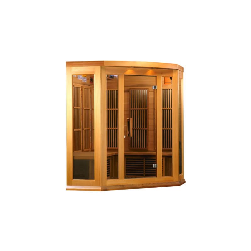 Golden Designs Saunas Golden Designs Maxxus 3 Person Low EMF FAR IR Sauna (MX-K356-01 Red Cedar)