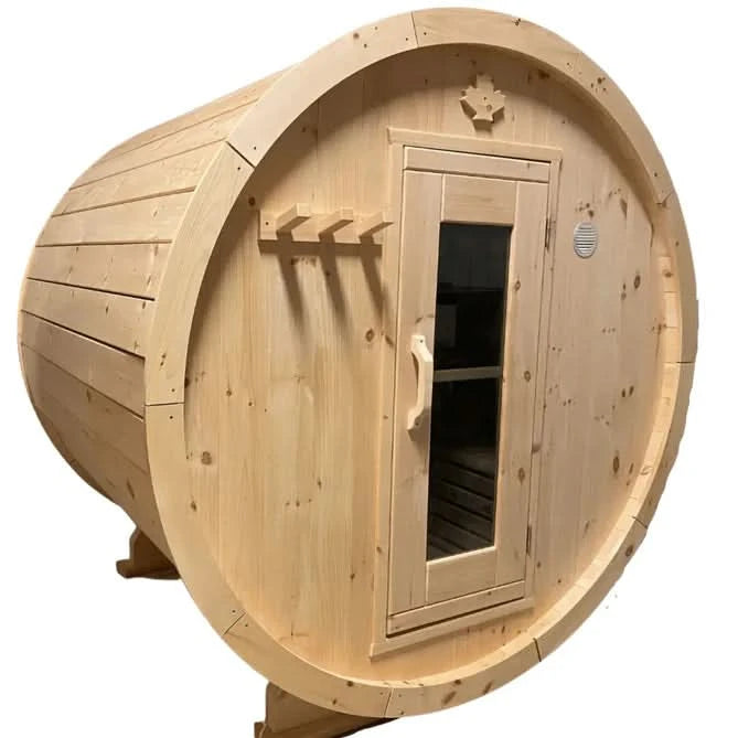 True North Saunas Saunas True North Canadian Made 2-4 Person 6' Long Outdoor Traditional Barrel Sauna