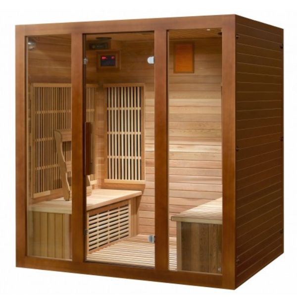 Sunray Saunas Sunray Roslyn 4-Person Indoor Infrared  Cedar Sauna