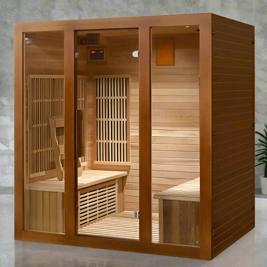 Sunray Saunas Sunray Roslyn 4-Person Indoor Infrared  Cedar Sauna