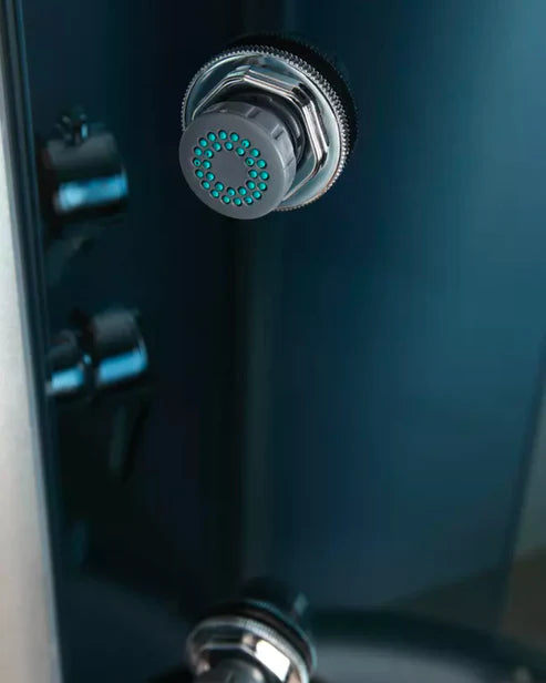 Mesa Showers Mesa WS-9090K 1 Person Corner Steam Shower - 36"L x 36"W x 85"H (Blue Glass)