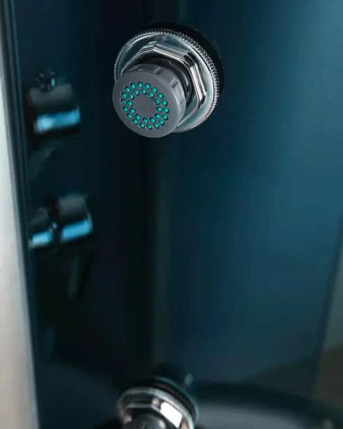 Mesa Showers Mesa WS-9090K 1 Person Corner Steam Shower - 36"L x 36"W x 85"H (Blue Glass)