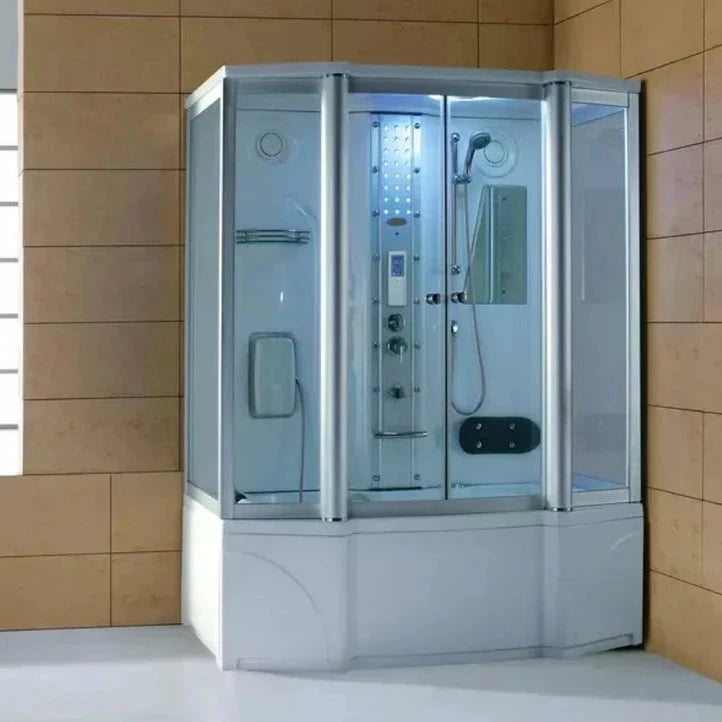 Mesa Showers Mesa WS-807A 2 Person Walk-In Steam Shower with Jetted Tub - 67"L x 35"W x 86"H