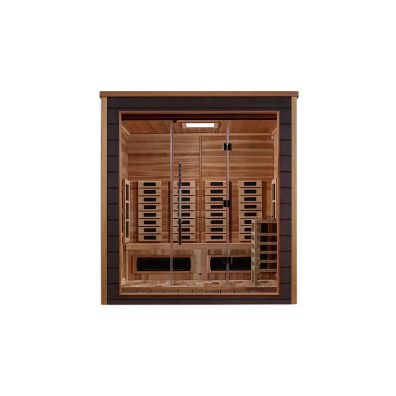 Golden Designs Saunas Golden Designs Visby 3 Person Outdoor-Indoor PureTech™ Hybrid Full Spectrum Sauna (GDI-8223-01)