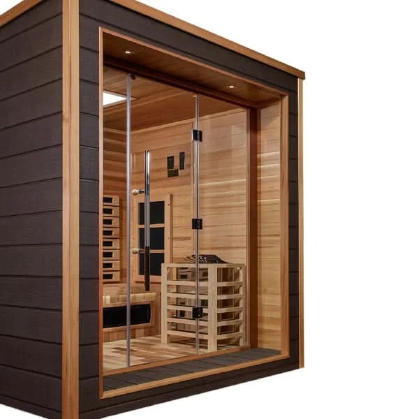 Golden Designs Saunas Golden Designs Visby 3 Person Outdoor-Indoor PureTech™ Hybrid Full Spectrum Sauna (GDI-8223-01)
