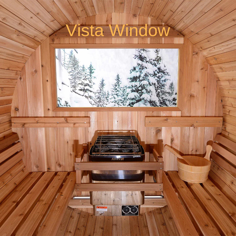 Almost Heaven Saunas Almost Heaven Huntington Canopy Barrel 6 Person Sauna