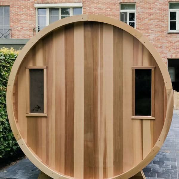 Dundalk LeisureCraft Saunas Dundalk LeisureCraft Knotty Cedar Barrel Sauna
