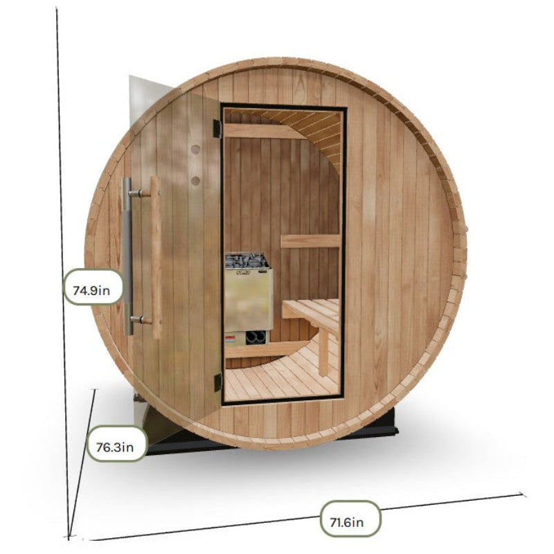 Almost Heaven Outdoor Sauna Almost Heaven Watoga 4-Person Standard Barrel Sauna