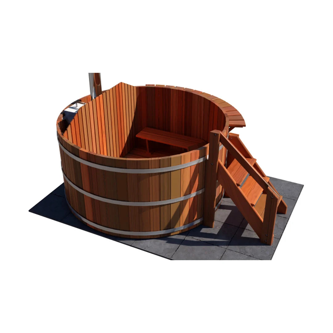 Northern Lights Hot Tubs Northern Lights 6 Person Wood Fired Hot Tub - Interior Stove