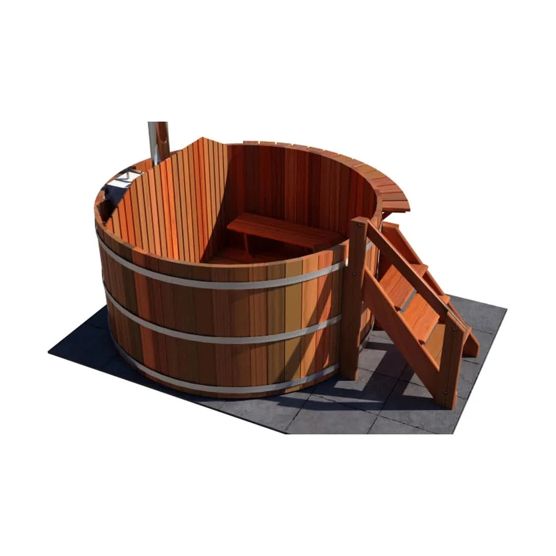 Northern Lights Hot Tubs Northern Lights 6 Person Wood Fired Hot Tub - Interior Stove