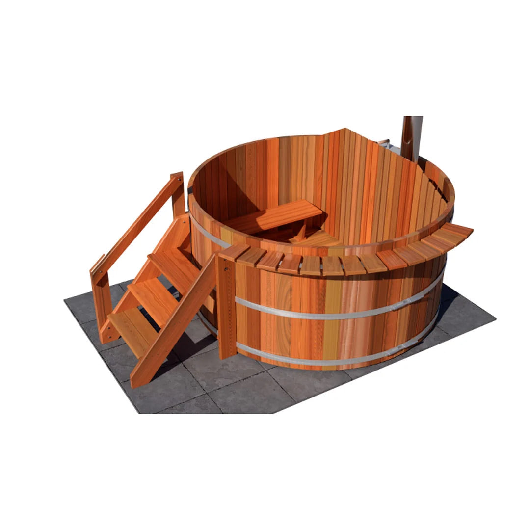 Northern Lights Hot Tubs Northern Lights 6 Person Wood Fired Hot Tub - Interior Stove