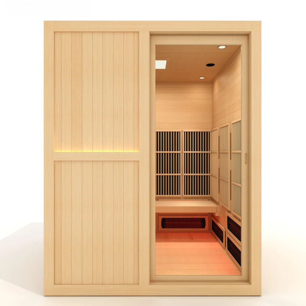Golden Designs Saunas Golden Designs 2026 Model "YOGA1" 3 Person Full Spectrum Near Zero EMF FAR IR Sauna (MX-8166-03)