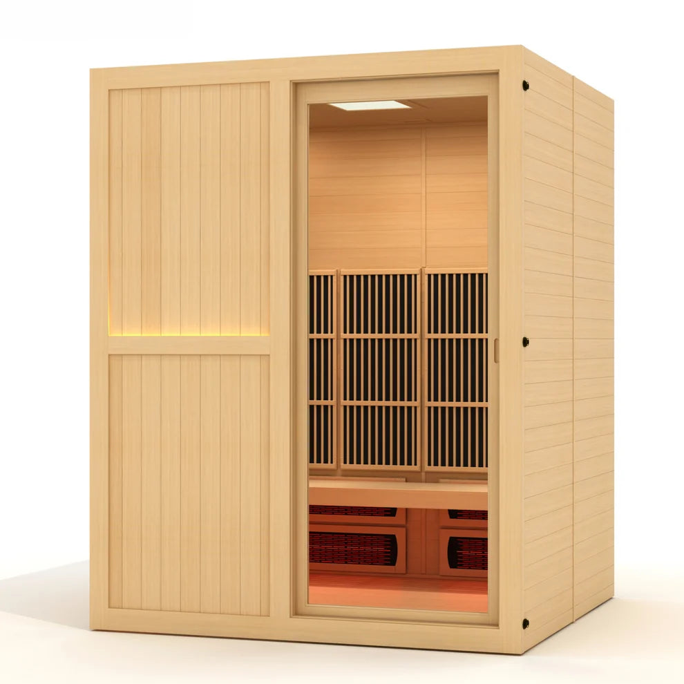 Golden Designs Saunas Golden Designs 2026 Model "YOGA1" 3 Person Full Spectrum Near Zero EMF FAR IR Sauna (MX-8166-03)
