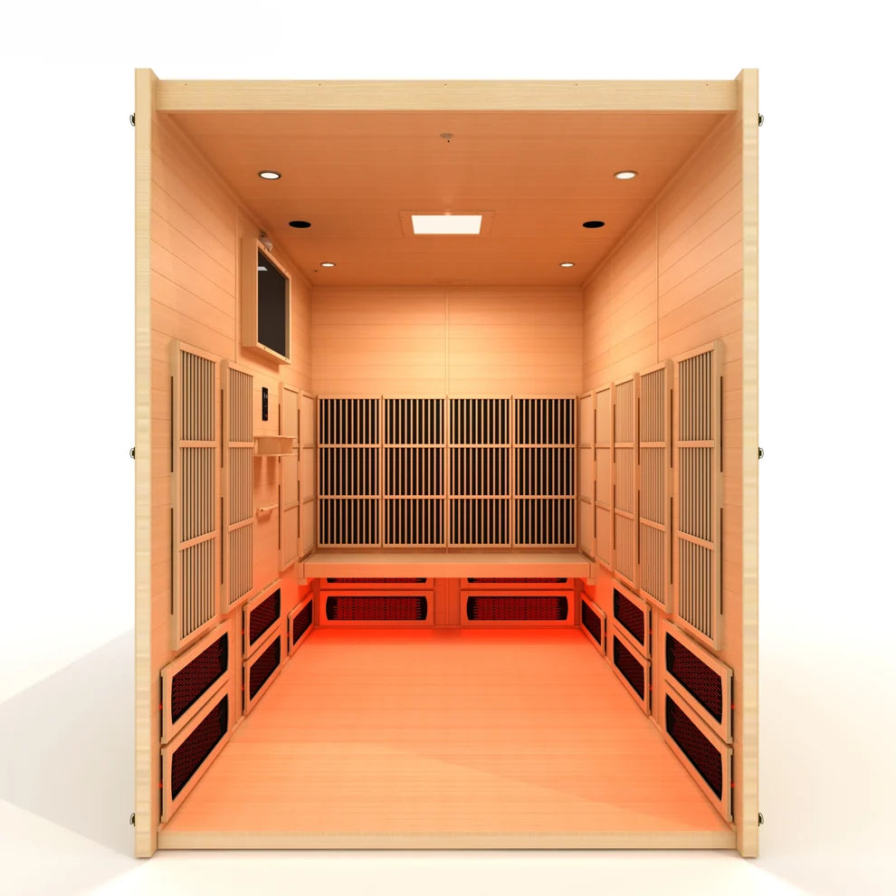 Golden Designs Saunas Golden Designs 2026 Model "YOGA3" 3 Person Full Spectrum Nero Zero EMF FAR IR Sauna (MX-8366-03)
