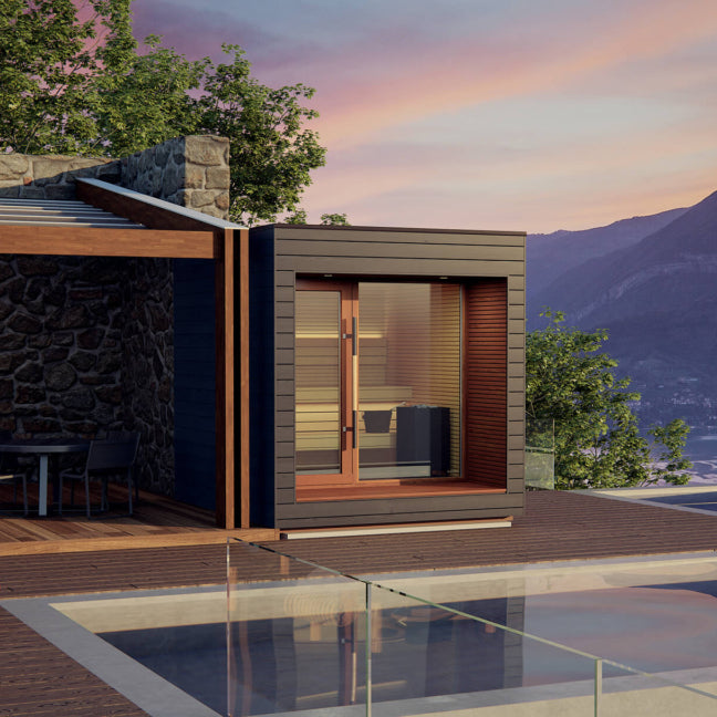 Auroom Saunas Auroom Arti 5 Person Modular Outdoor Cabin Sauna