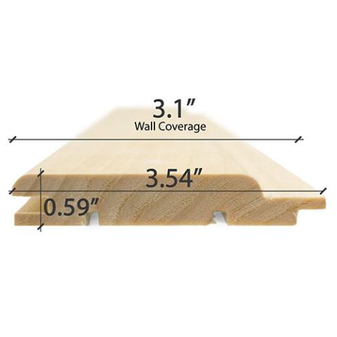 Prosaunas Aspen 1x4 T&G STP Wall Cladding