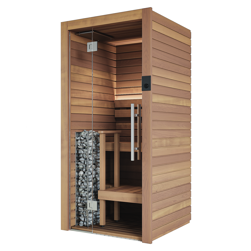 Auroom Saunas Auroom Cala Glass Mini Sauna Kit -Thermo-Aspen