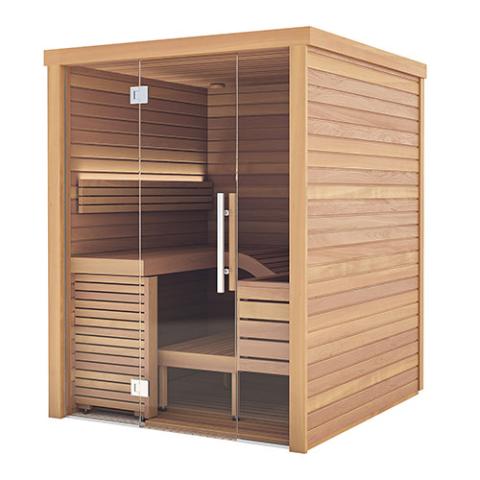 Auroom Saunas Auroom Baia Glass 2 person Indoor Sauna - Thermo-Aspen