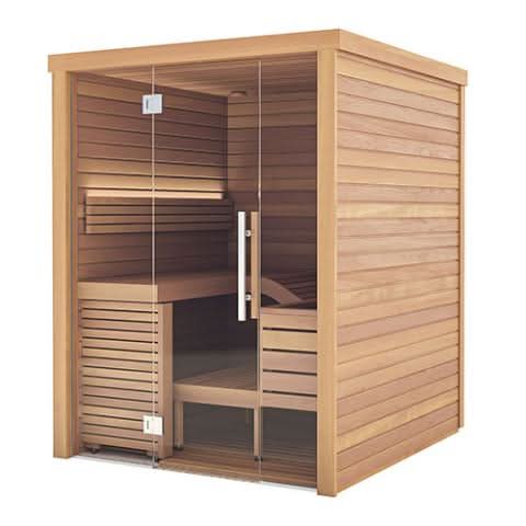 Auroom Saunas Auroom Baia Glass 2 person Indoor Sauna - Thermo-Aspen