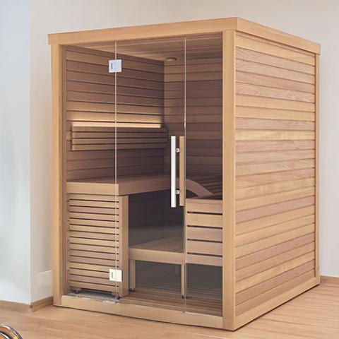 Auroom Saunas Auroom Baia Glass 2 person Indoor Sauna - Thermo-Aspen