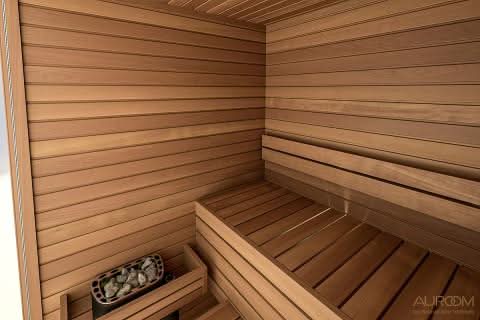 Auroom Saunas Auroom Cala Glass Cabin Sauna Kit - Thermo-Aspen