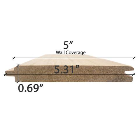 ProSaunas Accessories Prosaunas Cedar 1x6 VG T&G V2E Wall Cladding