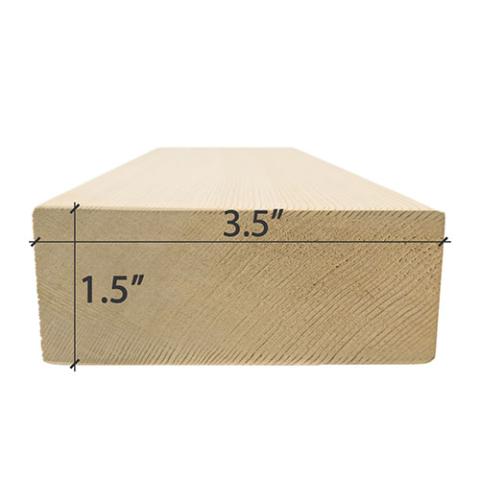 Prosaunas Cedar 2x4 VG S4SEE Bench Material