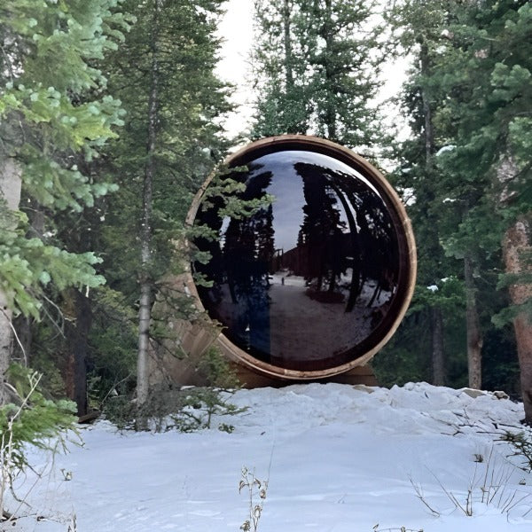 Dundalk LeisureCraft Saunas Dundalk LeisureCraft Panoramic View Knotty Cedar Barrel Sauna