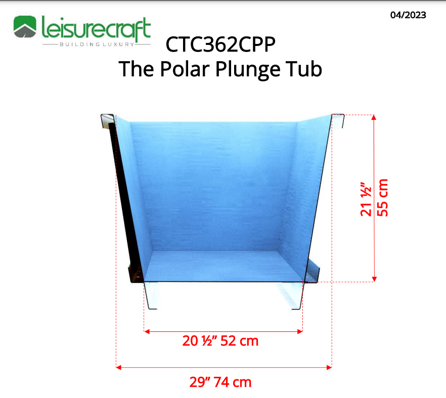 Dundalk LeisureCraft Cold Plunge Tubs Dundalk Leisure Craft The Polar Cold Plunge Tub