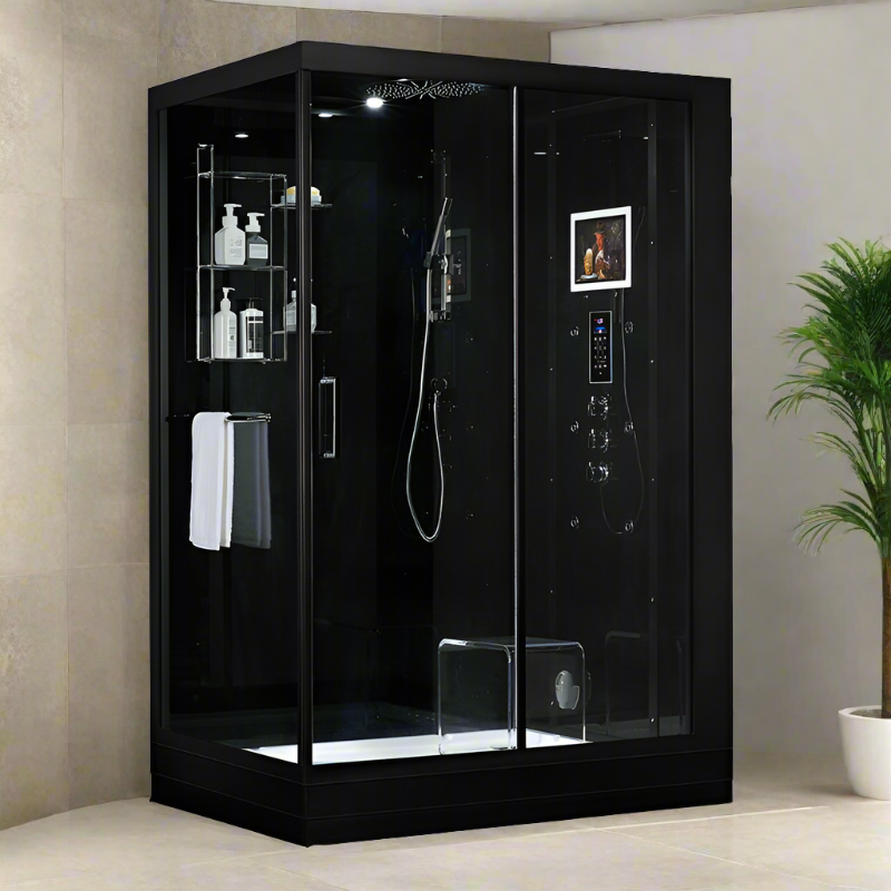Maya Bath Showers Maya Bath Anzio Platinum Freestanding Steam Shower