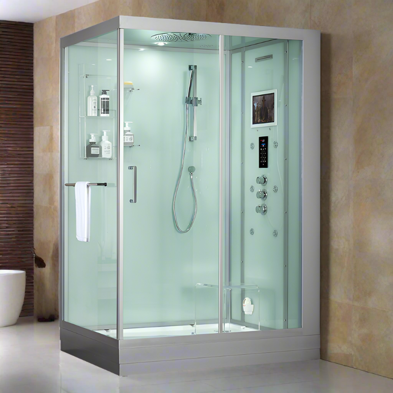 Maya Bath Showers Maya Bath Anzio Platinum Freestanding Steam Shower