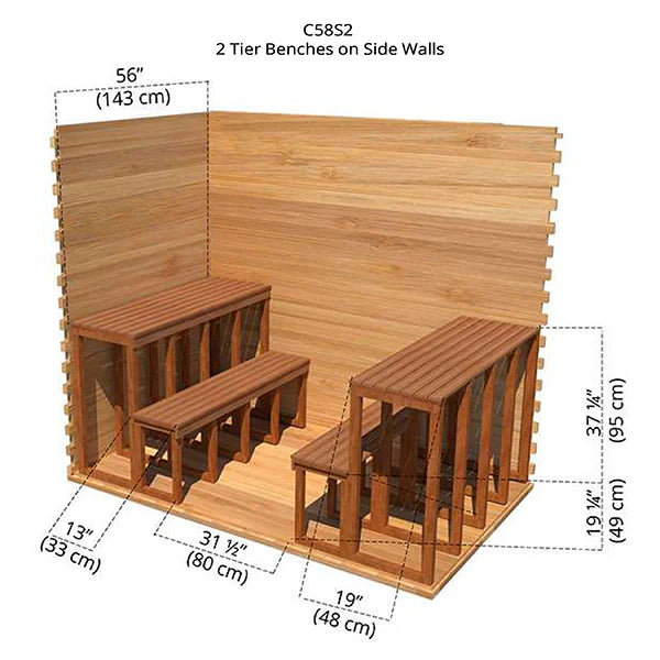 Dundalk LeisureCraft Saunas Dundalk LeisureCraft Knotty Cedar Outdoor Cabin Sauna