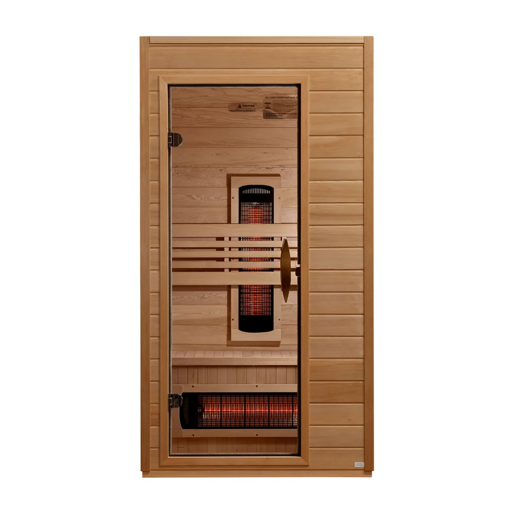 Golden Designs Saunas Golden Designs 2026 Model Dynamic "Martin" 1-2 Person Full Spectrum Near Zero EMF FAR IR Sauna (DYN-6006-03 FS)