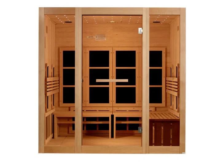 Golden Designs Saunas New 2026 Model Golden Designs 8 Person Full Spectrum Near Zero EMF FAR IR Sauna (GDI-6880-03 FS)