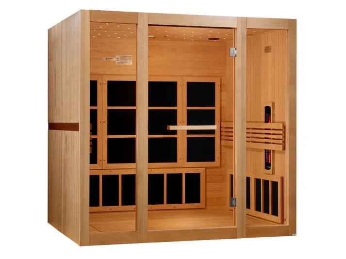 Golden Designs Saunas New 2026 Model Golden Designs 8 Person Full Spectrum Near Zero EMF FAR IR Sauna (GDI-6880-03 FS)