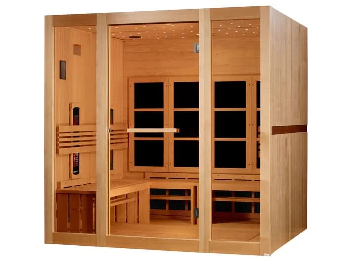 Golden Designs Saunas New 2026 Model Golden Designs 8 Person Full Spectrum Near Zero EMF FAR IR Sauna (GDI-6880-03 FS)