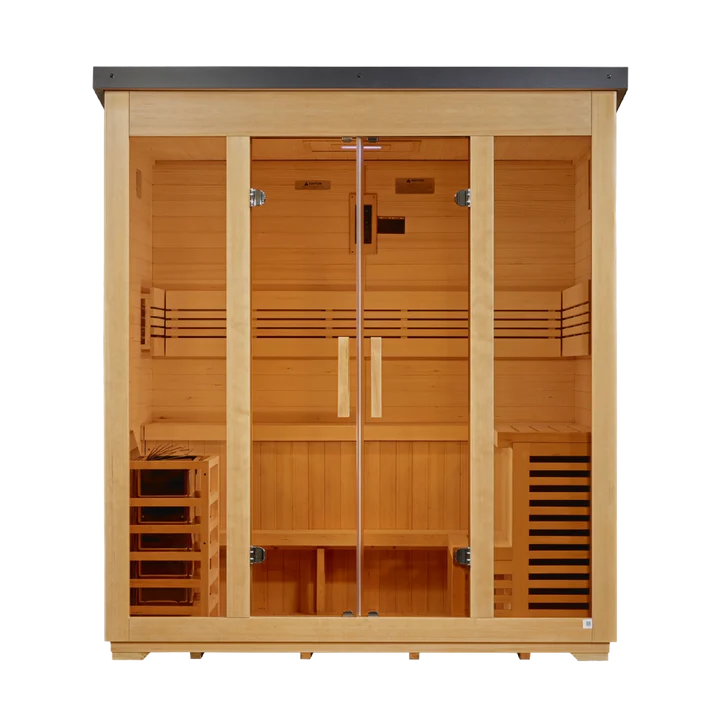 Golden Designs Saunas Golden Designs "Vorarlberg" 5 Person Traditional Flat Roof Outdoor Sauna (GDI-8005-01)